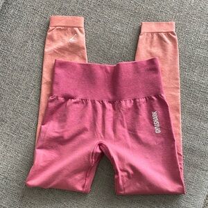 NWOT Gymshark Adapt Ombre Seamless Leggings - Orange Marl/Pink- small
